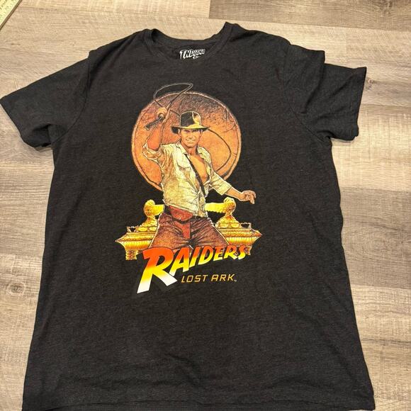 Indian Jones Raiders Of The Lost Ark Black Graphic T Shirt Unisex XL - Picture 1 of 3